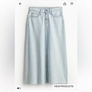 Hm light blue denim long skirt